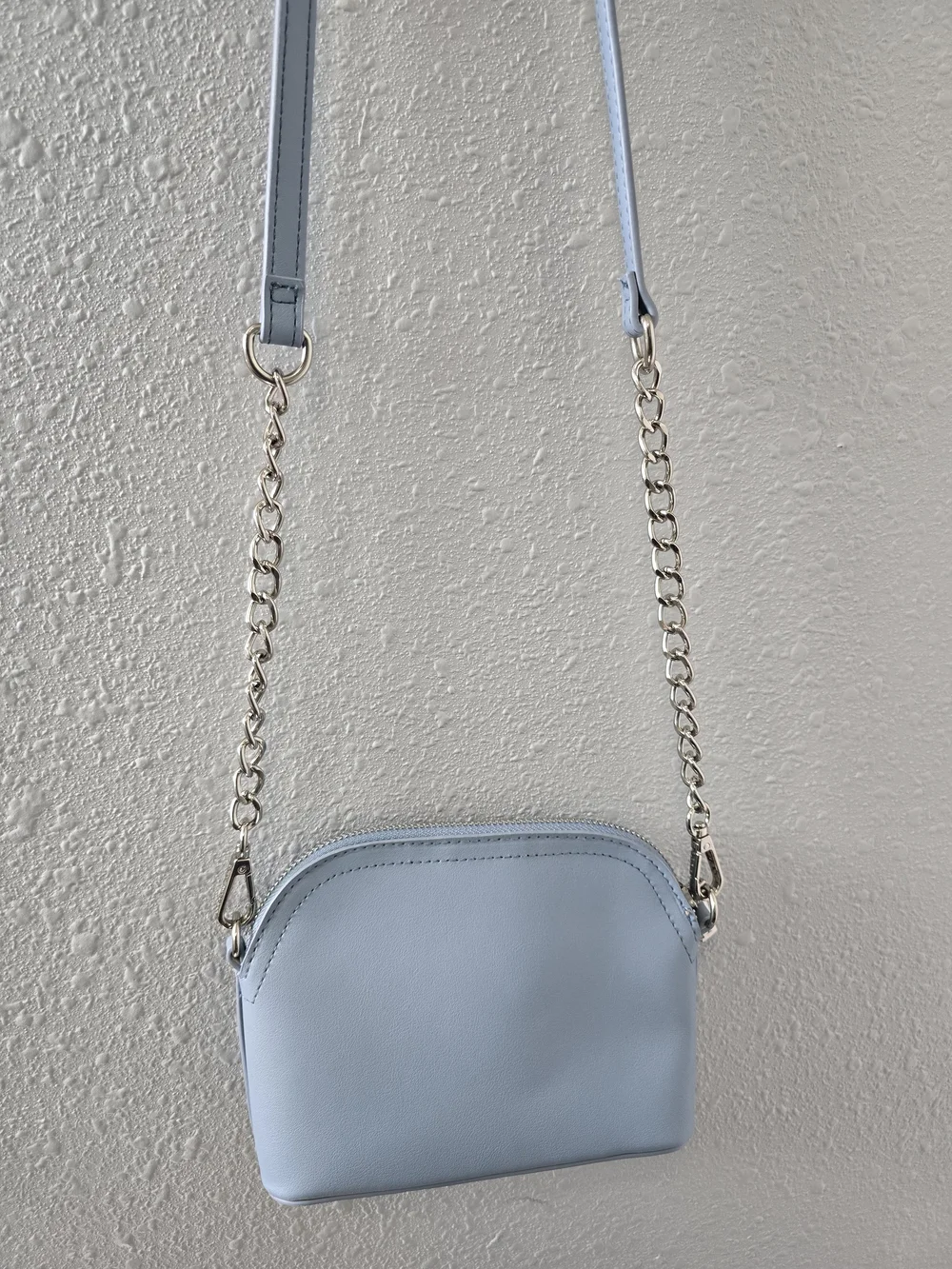 Steve Madden Powder Blue Cosmetic Pouch with Logo Detail